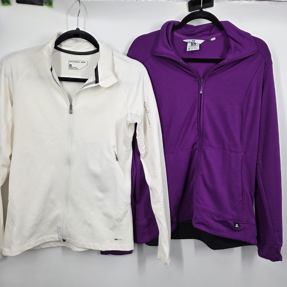 LOT 2 Salomon Advanced Skin Warm Lightweight Running Jacket, Women's M